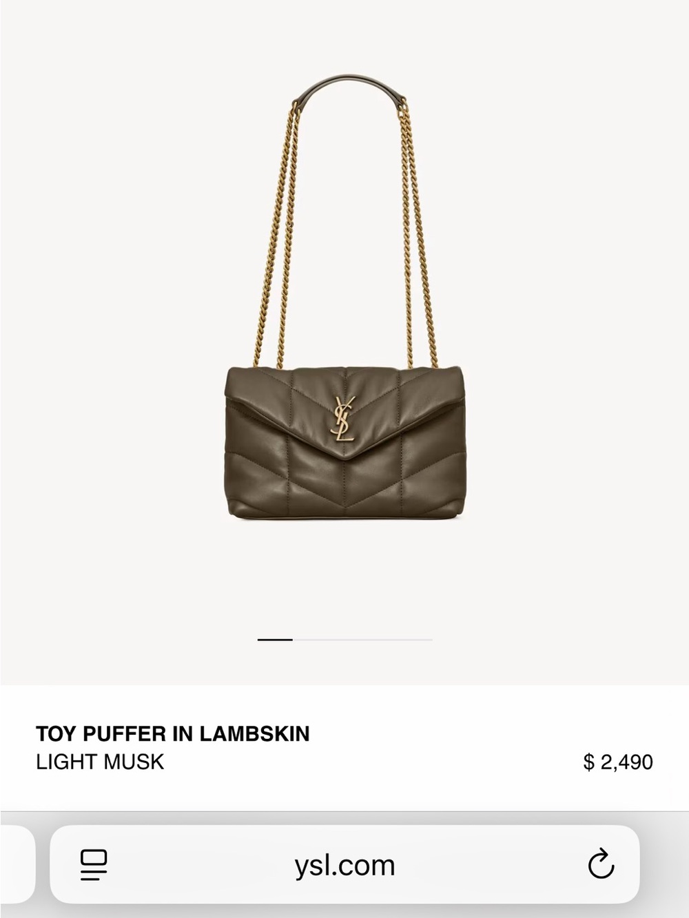 YSL Toy Puffer - Light Musk